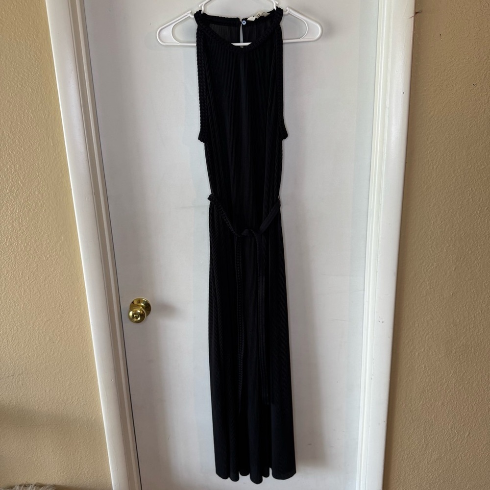 Boden Belted Black Maxi Dress